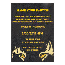 Stone trail Wild Animal Themed Party Invite