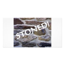 STONED PHOTO GREETING CARD