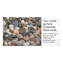 Stones rocks beautiful unique all different photo customized photo card