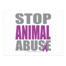 Stop Animal Abuse Post Card