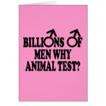 Stop animal testing feminist humour birthday cards
