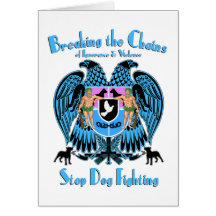 Stop Dog Fighting, American Pit Bull Terrier Dog Card