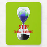 Stop Global Warming Hourglass Mousepad