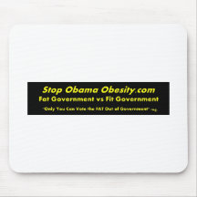 Stop Obama Obesity fat vs fat Mouse Pad