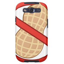 STOP PEANUTS ALLERGIC CARTOON WARNING SIGN GRAPHIC SAMSUNG GALAXY S3 COVER