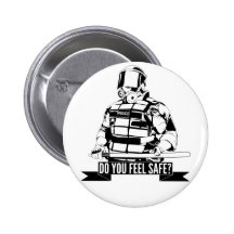 Stop Police Brutality Art for Occupy Movements Pinback Button
