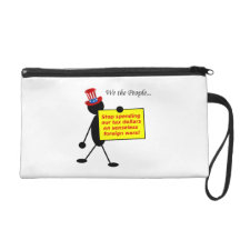 Stop Spending Our Tax Dollars on Senseless Wars Wristlet Purse