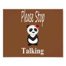 Stop Talking Panda Bear Photograph