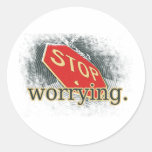 Stop Worrying Road Sign Sticker