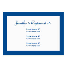 Stork Baby Shower Registry Card - Blue Business Cards
