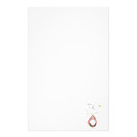 Stork Carrying Baby Pink Customized Stationery