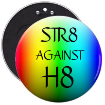 STR8 AGAINST H8 PINBACK BUTTONS