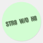 STR8 W/O H8 Straight without hate gay rights Sticker