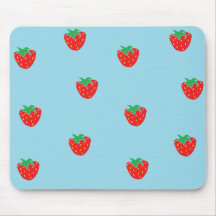 Strawberries Blue Mousepads