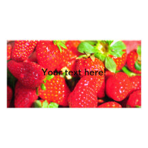 Strawberries Personalized Photo Card