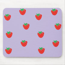 Strawberries Purple Mouse Mat