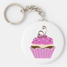 Strawberry and Chocolate Cupcake Key Chains