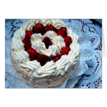 Strawberry Cake Greeting Cards