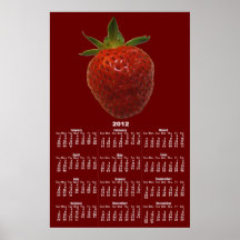Strawberry calendar ~ print