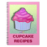 Strawberry Frosted Cupcake Recipe Notebook