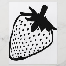 strawberry icon full color flyer