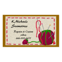 strawberry seamstress business cards