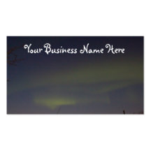 Streaks of Northern Lights; Promotional Business Card Templates