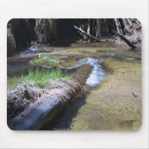 Streams Logs Water Riverbanks Mouse Pads