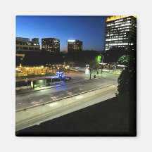 Street Corner At Night Fridge Magnets