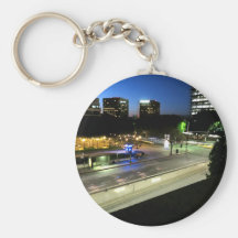 Street Corner At Night Key Chains
