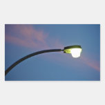 Street light against a sunset cloud rectangular sticker