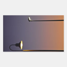 Street lights in city sticker