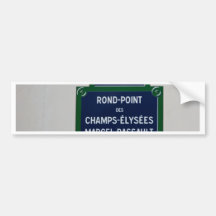 Street sign of Paris Bumper Sticker