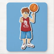 Streetball basketball boy mousepad