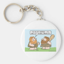 Stress helps caveman with natural selection. keychains