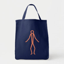 Strichfigur stick figure einkaufstasche