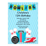 Strike up Fun Bowling Birthday Party Invitation