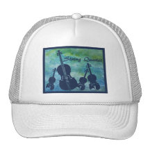 String Quartet on Blue Mesh Hats