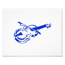 Stringed blue instrument violin bow image.png photographic print