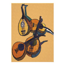 Stringed Musical Instruments Personalized Invitation