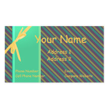 Striped Business Card with bow