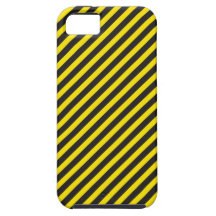 Striped Construction - Yellow & Black Diagonal iPhone 5 Cases