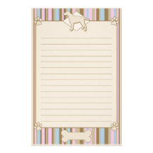 Striped Curly Coated Retriever Stationery