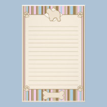 Striped Old English Sheepdog Stationery stationery