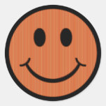 Striped Smiley Face Sticker