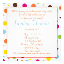 striped, We're blowing up balloons and icing ca... Personalized Invitation