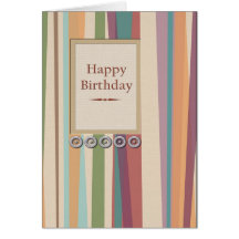 Stripes and Rivets Birthday Greeting Card