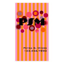 Stripes & Dots Business Card Template