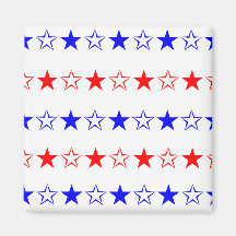 Stripes of Stars Refrigerator Magnet