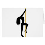 Striptease Girl Greeting Card